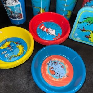 Dr. Seuss Colorful Dinnerware Set - Red, Yellow, Blue